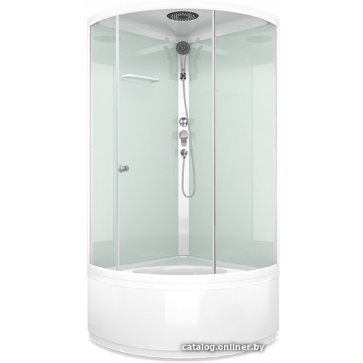  Domani-Spa Simple High 90x90 (прозрачное стекло/белый)