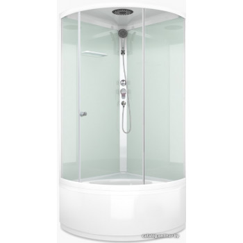  Domani-Spa Simple 110 High (белый/прозрачное стекло)