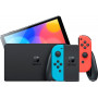  Nintendo Switch OLED (черный, с неоновыми Joy-Con)